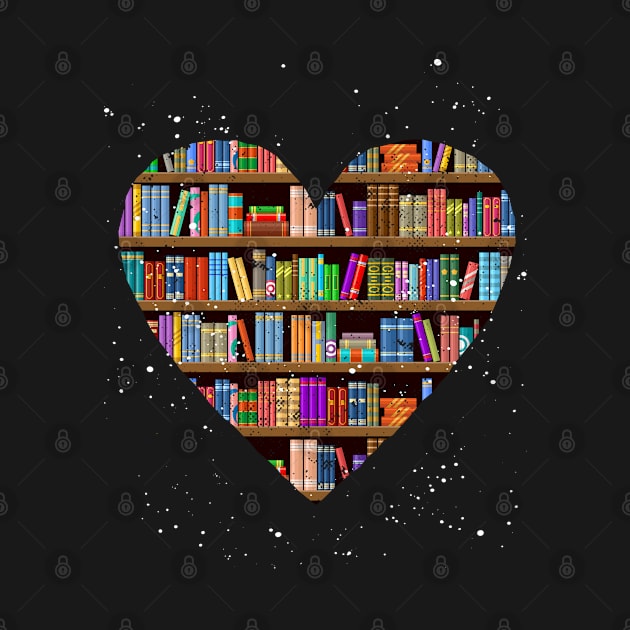 reading love bookshelf by ShirtsShirtsndmoreShirts