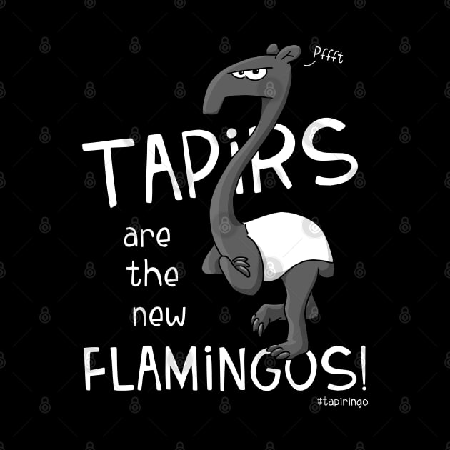 Tapirs are the new Flamingos Funny Flamingo Tapir by SkizzenMonster