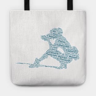 Photographer Photography Silhouette Shape Text Word Cloud Tote