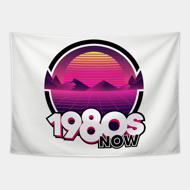 1980s Now Synthwave Horizon Tapestry by 1980s Now