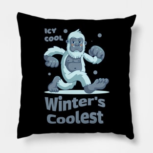 Joyful Yeti Christmas Pillow