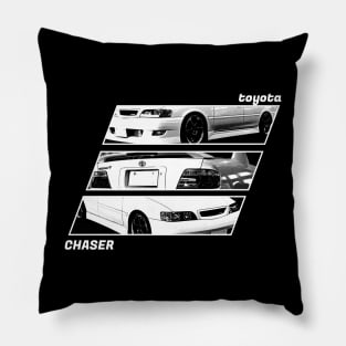 TOYOTA CHASER JZX100 Black 'N White Archive 2 (Black Version) Pillow