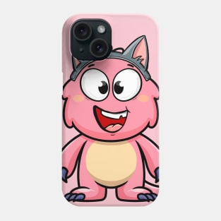 Baby Monster Pink Laughing Cat Phone Case
