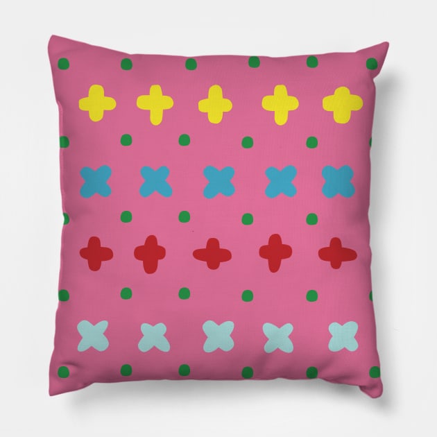 Colorful doodle crosses Pillow by marufemia