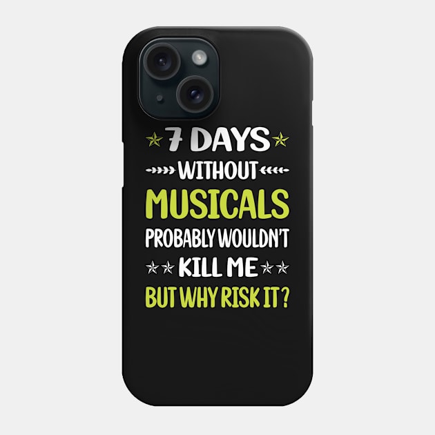 Funny 7 Days Without Musicals Phone Case by Happy Life