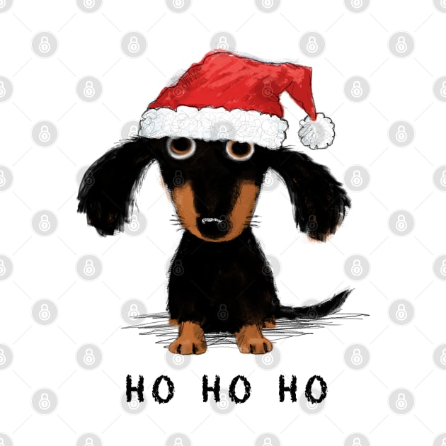 Dachshund Christmas | Cute Dog Santa | Holiday Xmas by Coffee Squirrel