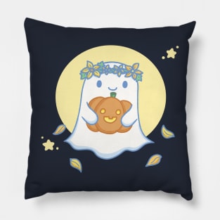 Pumpkin Patch Ghost Pillow