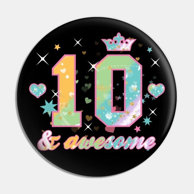 10th Birthday 10 & Awesome Girls Pin by FloraLi