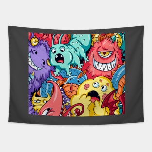 Funny monsters Tapestry