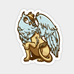 Griffin in Pale Blue and Gold Magnet