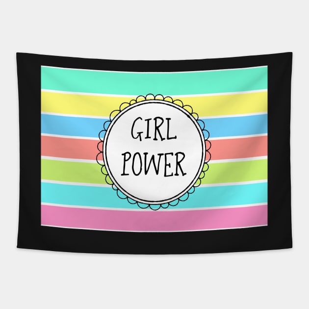 Girl Power Motif Tapestry by AdamRegester