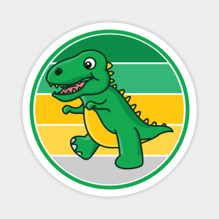 Kids Dinosaur T-Rex Cartoon Vintage Magnet