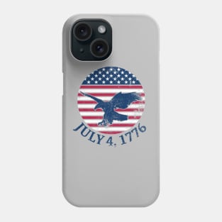 American Flag with Eagle, July 4, 1776 Phone Case
