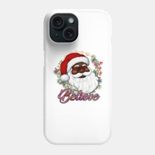 Believe Afro Santa Christmas Phone Case