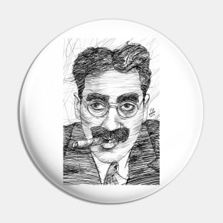 GROUCHO MARX ink portrait .2 Pin