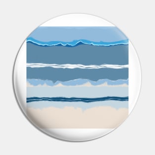 Ocean Blue Rothko Abstract Expressionist Pin