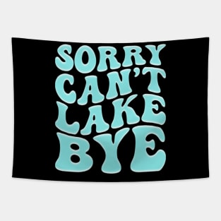 Retro Groovy Sorry Can't lake Bye Funny Lake Tapestry