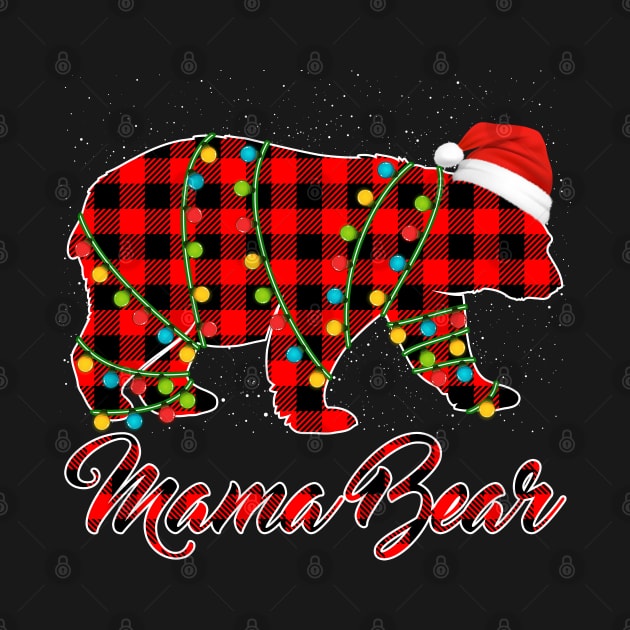 Mama Bear Pajama Red Buffalo Xmas Funny Family Christmas by Happy Shirt