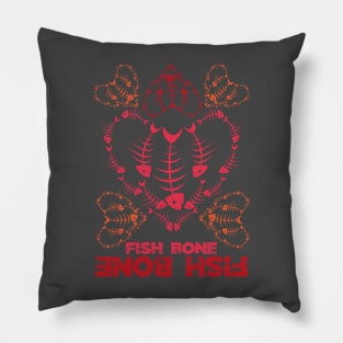 Fish Bone Hearts Pillow