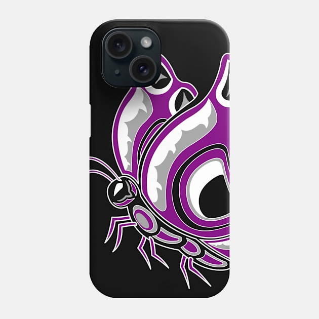 Memengwaa (Butterfly) Asexual Pride Phone Case by KendraHowland.Art.Scroll