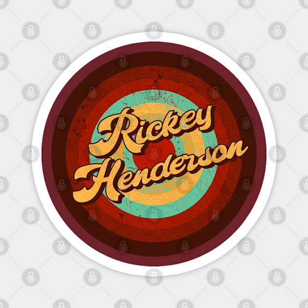 Rickey Henderson  - VINTAGECIRCLE Magnet by okaka