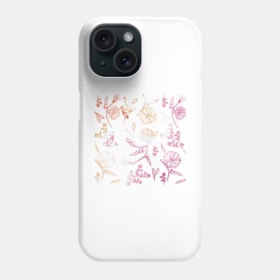 lowkey lesbian flower pattern Phone Case