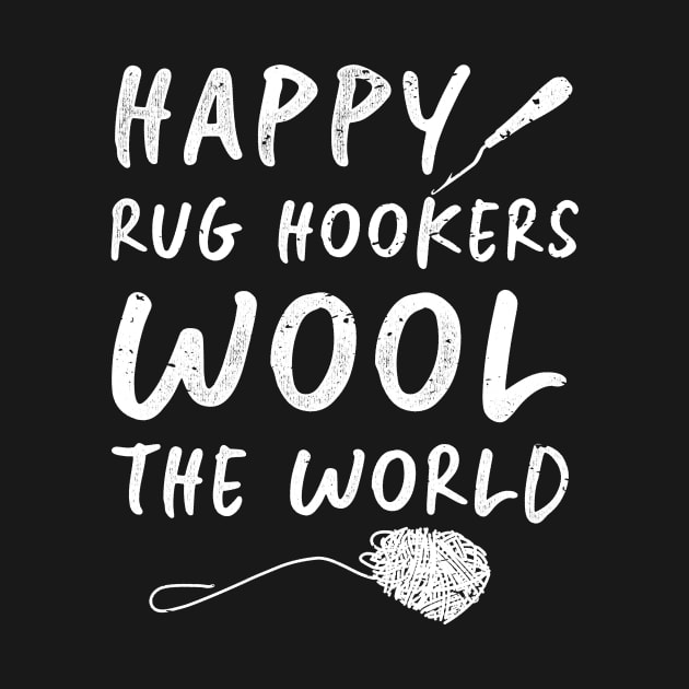 Happy Rug Hookers Wool The World by Giggias