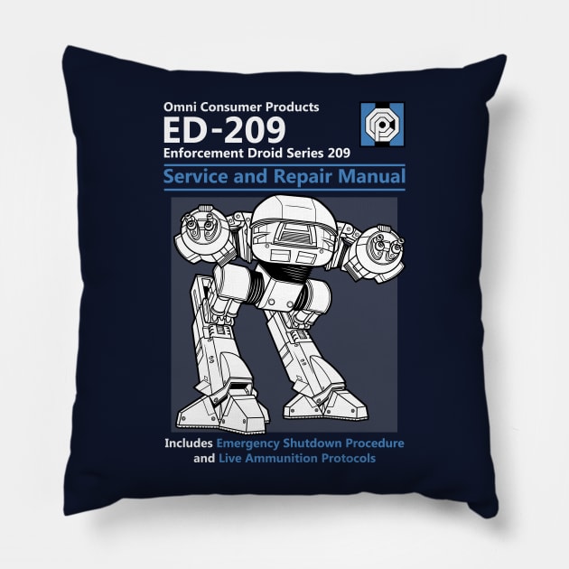 ED-209 Service and Repair Manual Pillow by adho1982