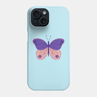Pink and purple butterfly Phone Case