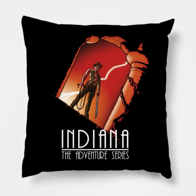 Indiana the adventure series Pillow by jasesa