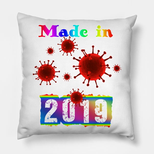 Made in 2019 Pillow by BlueLook