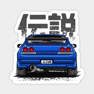 Monster Skyline GTR R33 (Paradise Blue) Magnet