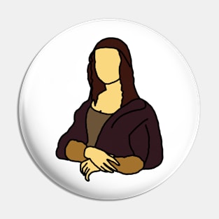 Mona Lisa Illustration Pin