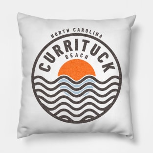 Currituck Beach, NC Summertime Vacationing Sunrise Waves Pillow