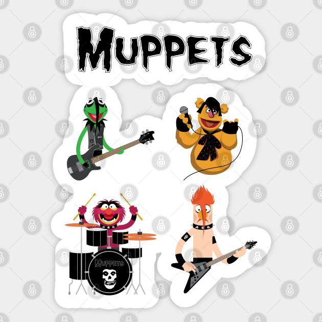 Punk Muppets - Punk Rock Band - Sticker