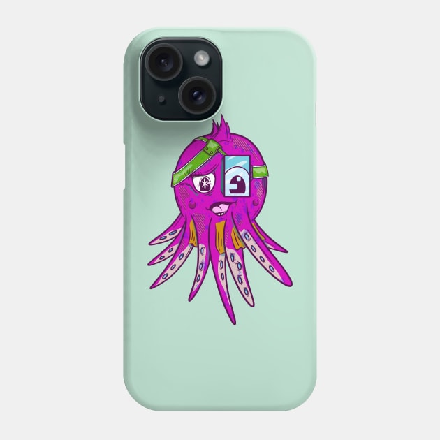 Cute Pink Octopus Phone Case by mailboxdisco