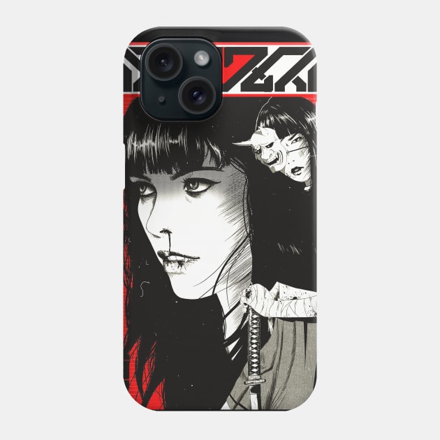 Japanese Samurai Girl Cyberpunk Style Phone Case by OWLvision33