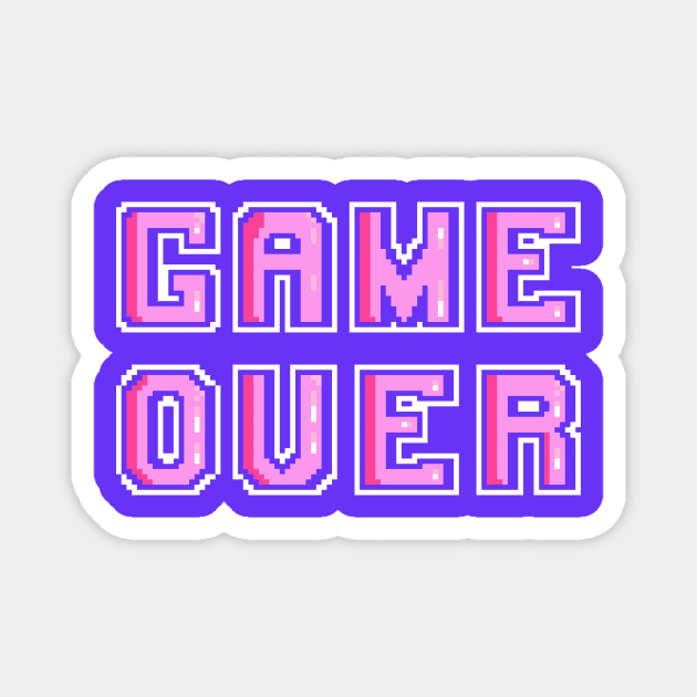 Game Over Pixel Art Retro Magnet by LThings