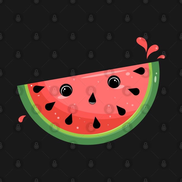 Shocked Kawaii Watermelon by H. R. Sinclair