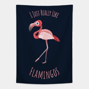 I Just Really like Flamingos - v2 Tapestry