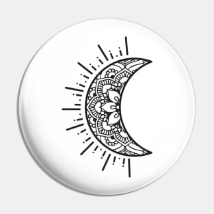 Half Moon Doodle Pin