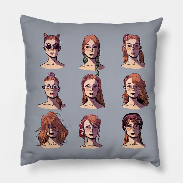 Crazy hair day Pillow by JodieH