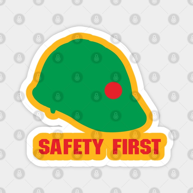 Safety First Helmet Magnet by Hat_ers