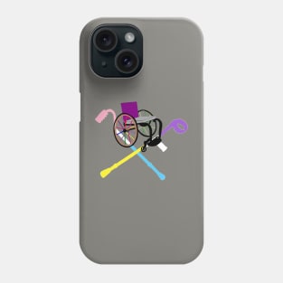 LGBT Queer Wheelchair and Cross Crutches Phone Case