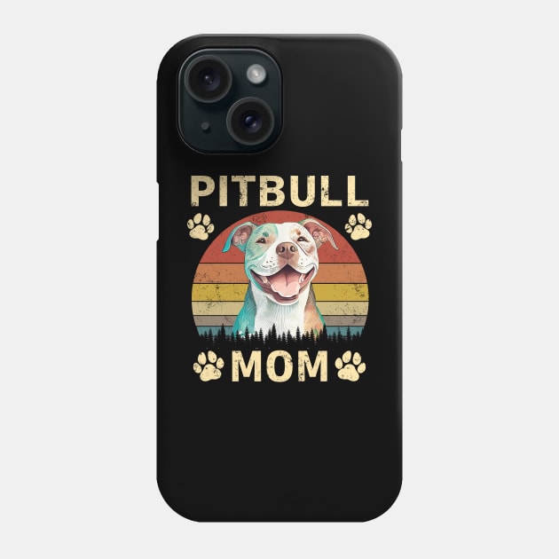 Pitbull Mom Phone Case by Karin Wright