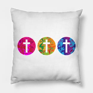 Colorful Cross Trio Pillow