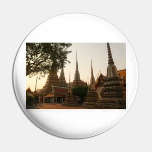 Mosaic tiled Buddha stupas at Wat Pho temple. Pin