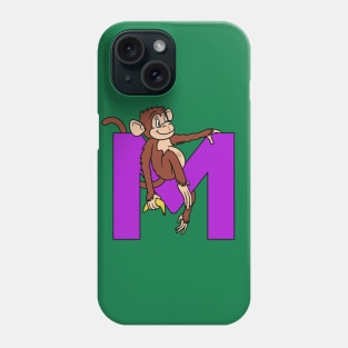 Letter M with Monkey Phone Case