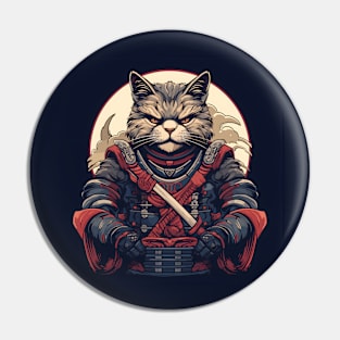 Samurai cat Pin