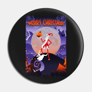 Merry Christmas Fantasy Postcard Greeting card Pin